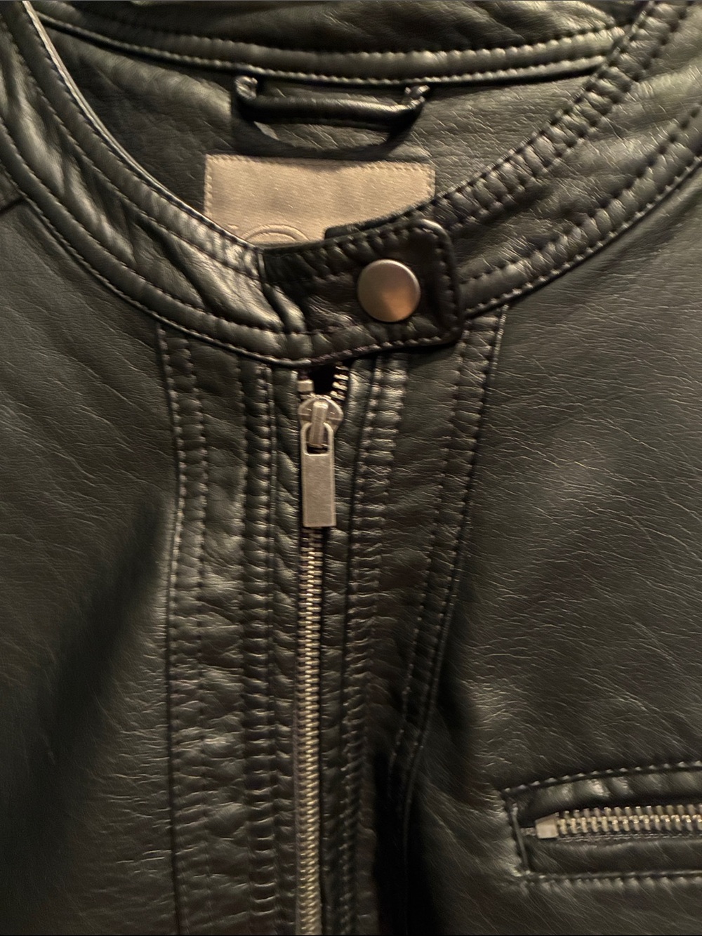 Maurices Black Faux Leather Bomber Jacket - Picture 2 of 7